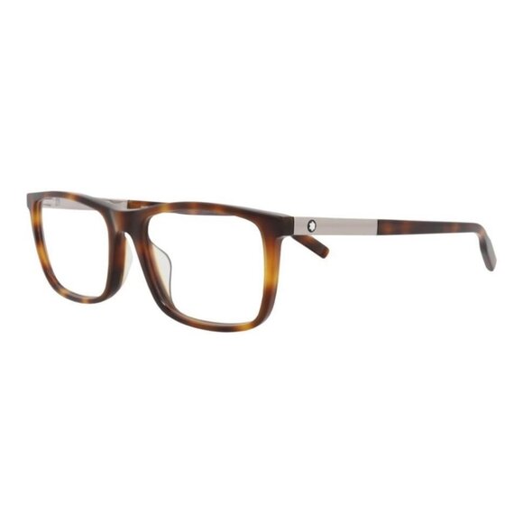 Montblanc Mens Square/Rectangle Havana Ruthenium Transparent Fashion Designer - Picture 1 of 4